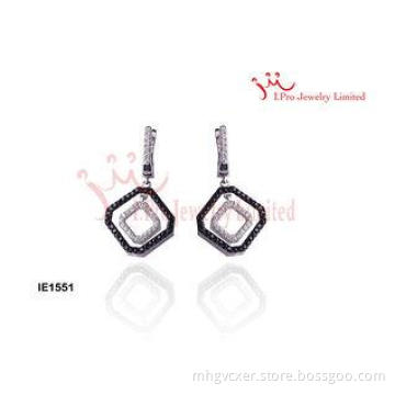 Refined Wholesale Square Shaped English Lock Silver CZ  Mic